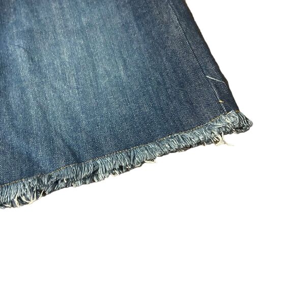 Route 66 Denim Skirt 5 Pocket Zip Fly Size 10 Distressed Raw Frey Hem Retro Y2K - Picture 5 of 11